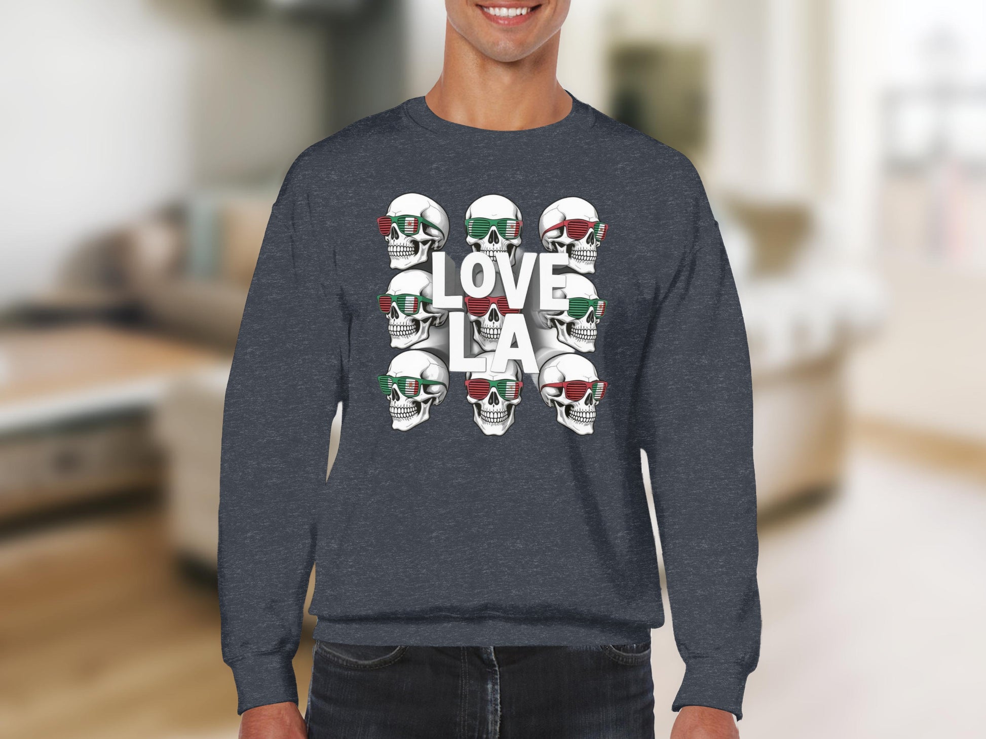 Love LA Skull Graphic Design Sweatshirt product