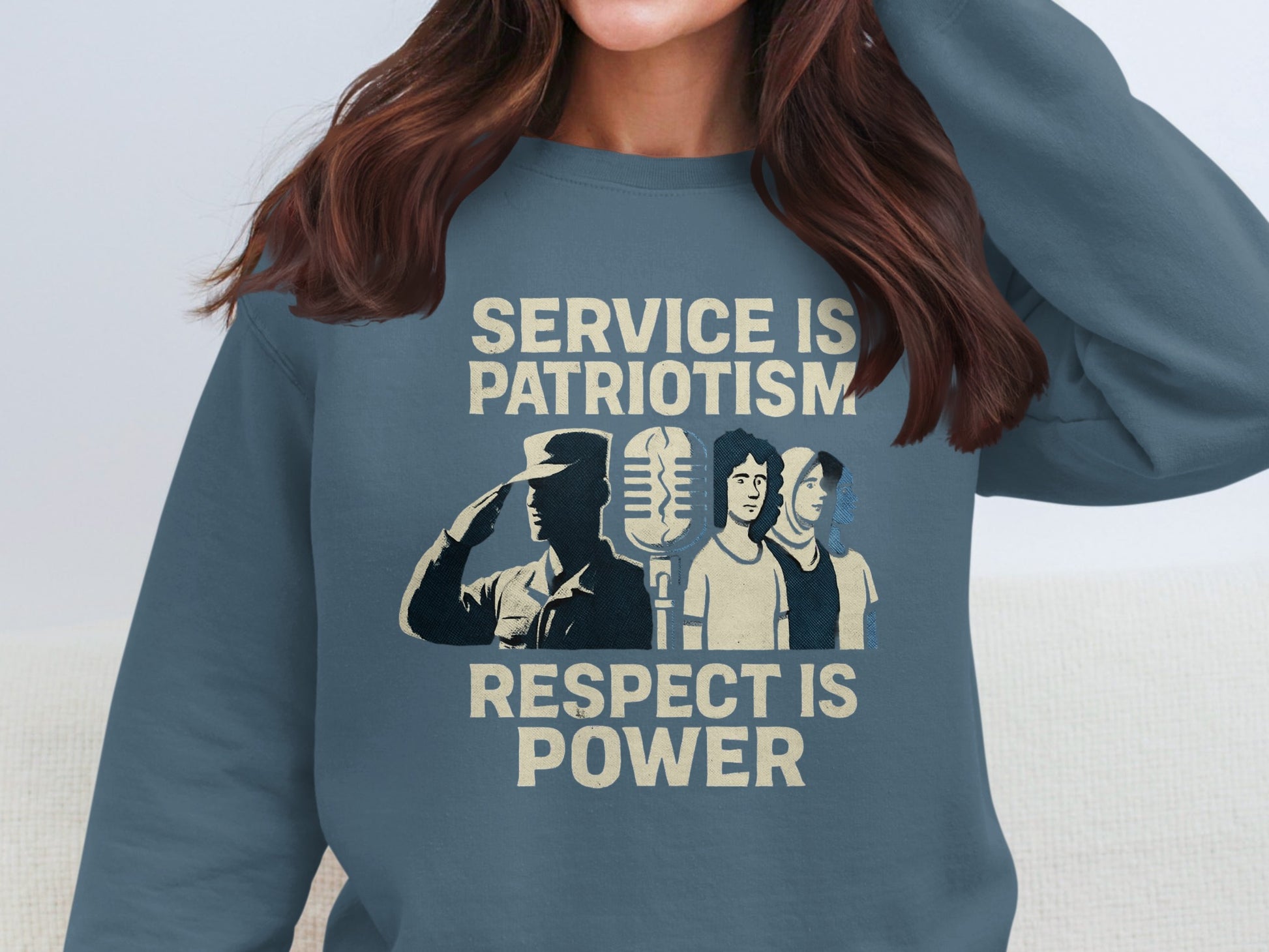Service is Patriotism Respect is Power Sweatshirt product