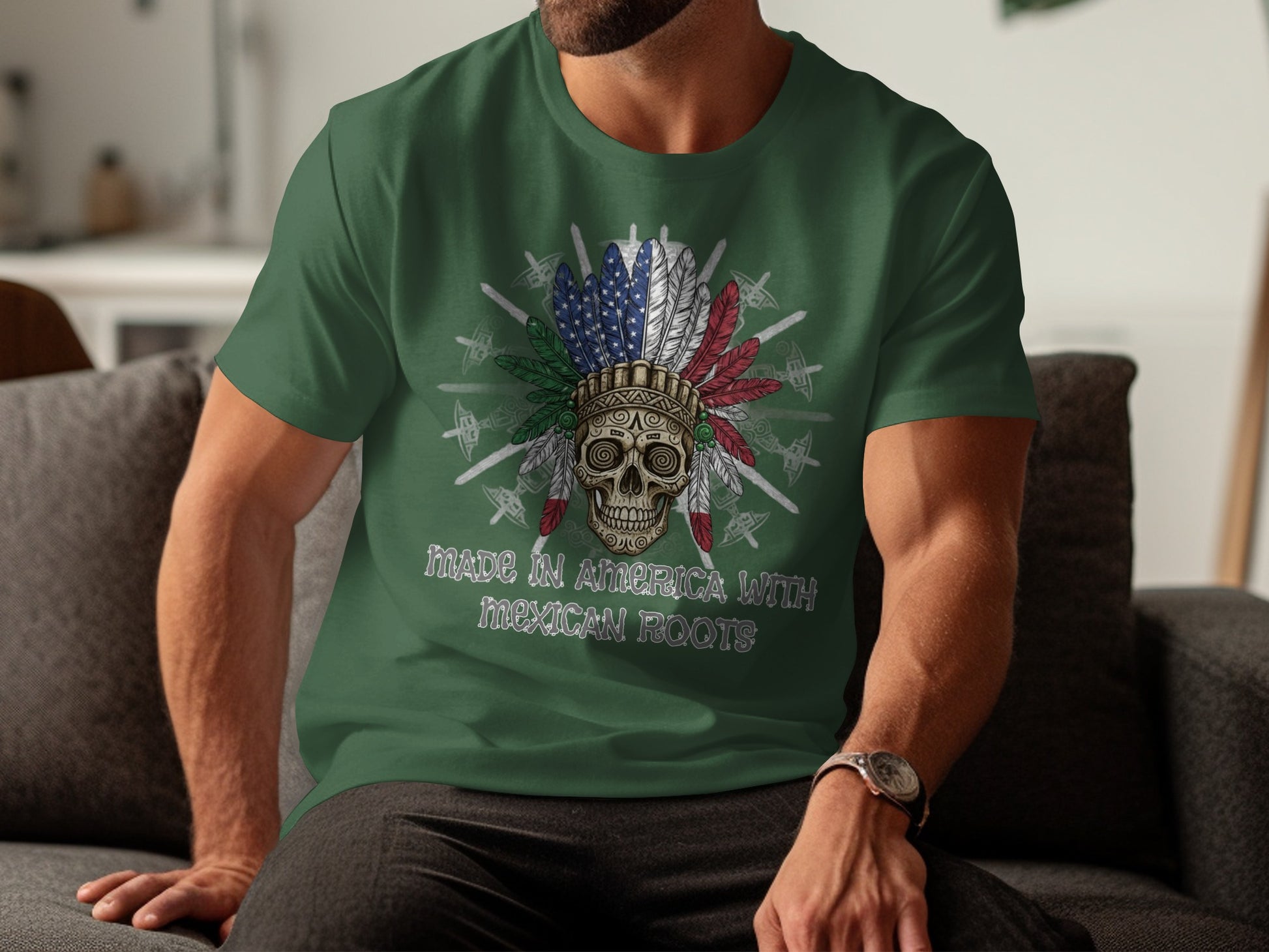 Proudly Made in America with Mexican Roots T-Shirt