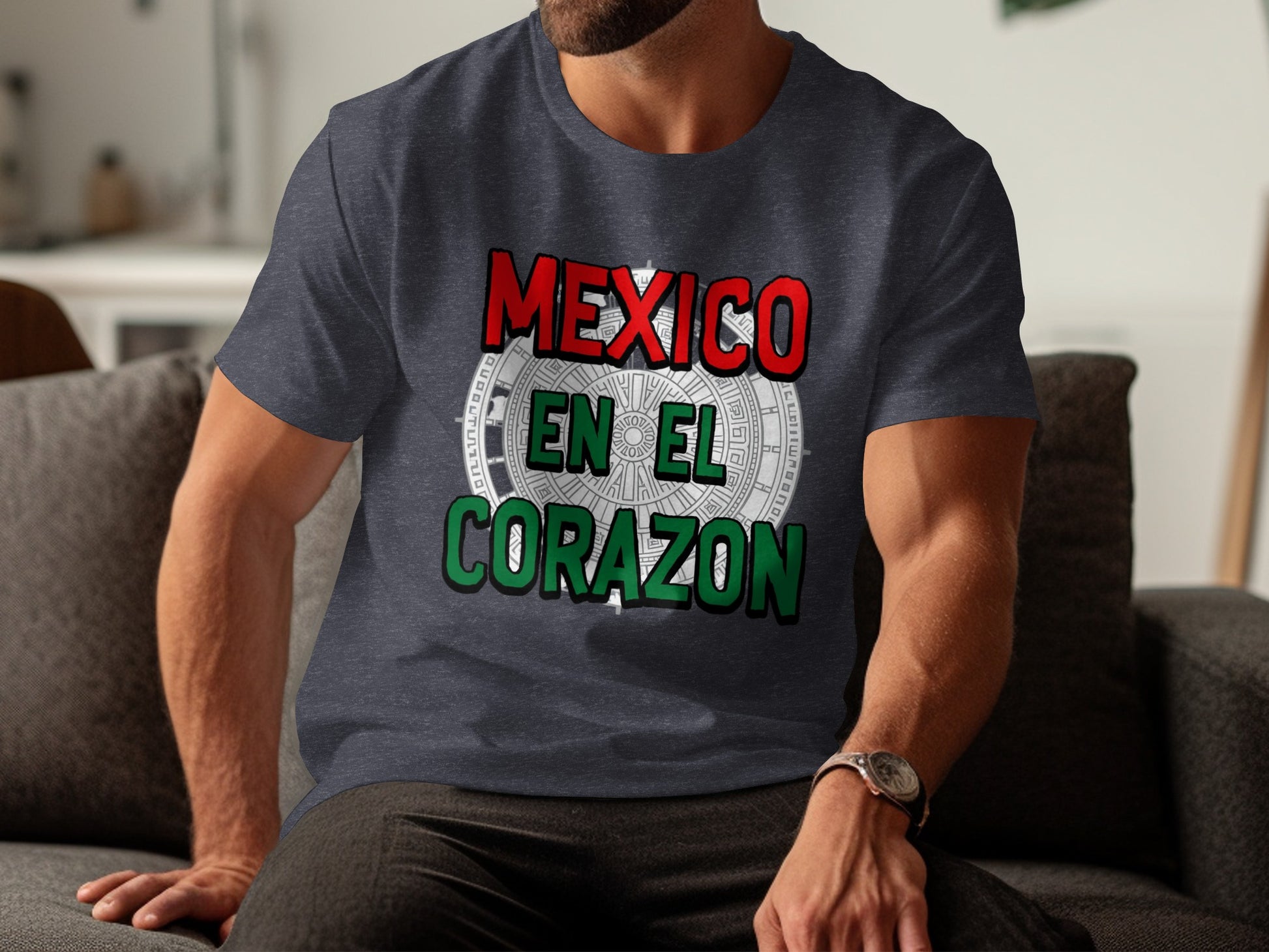 Mexico En El Corazon Graphic Tee Shirt product