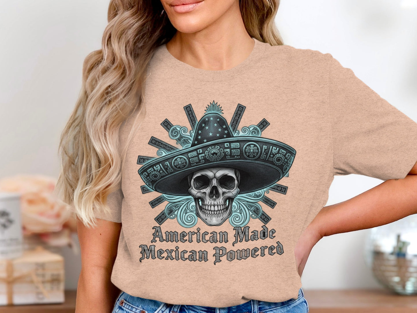 American Made Mexican Powered Skull T-Shirt