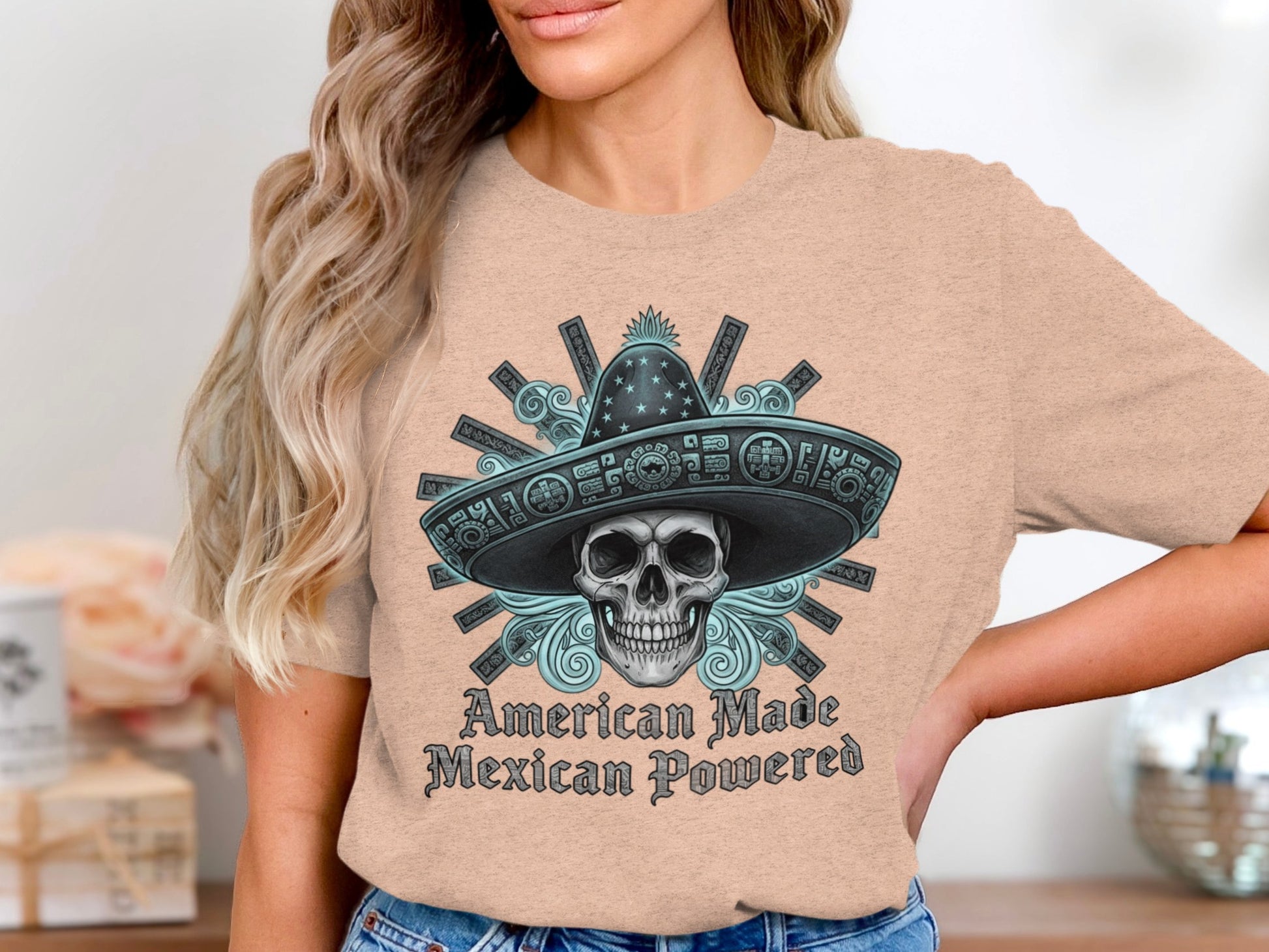 American Made Mexican Powered Skull T-Shirt