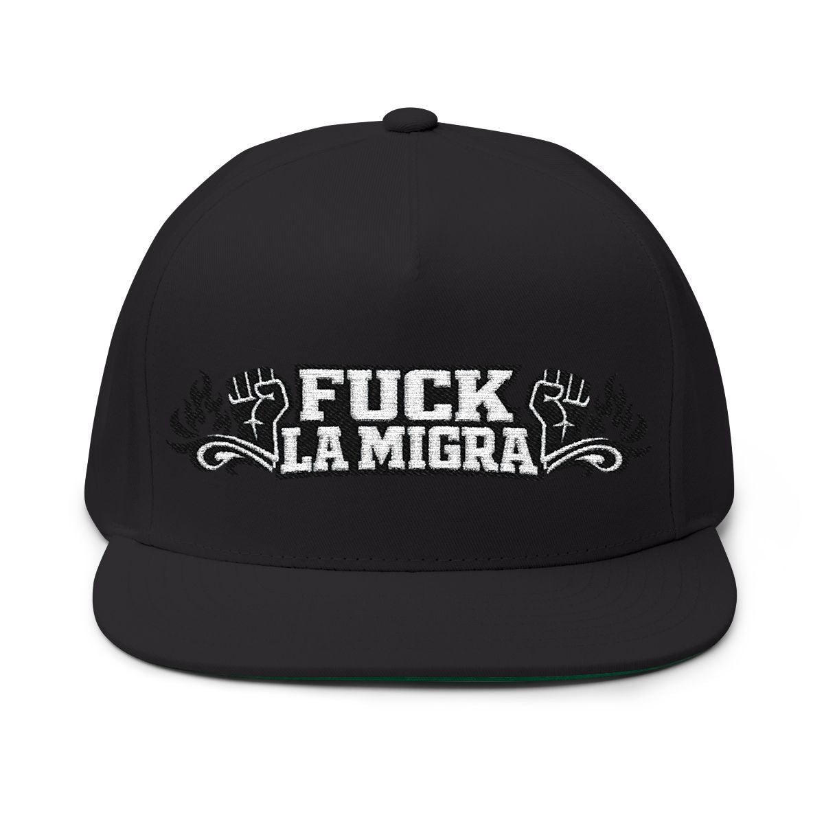 Edgy FUCK LA MIGRA Hat with Bold Statement