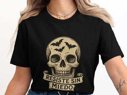 Resiste Sin Miedo Skull Graphic Tee Shirt product type