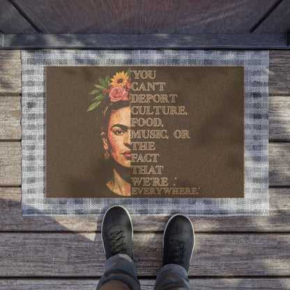 Doormat Frida Kahlo Custom Pesonalized Anti Trump/ Mat Entry Way Custom Message | USA Assembled