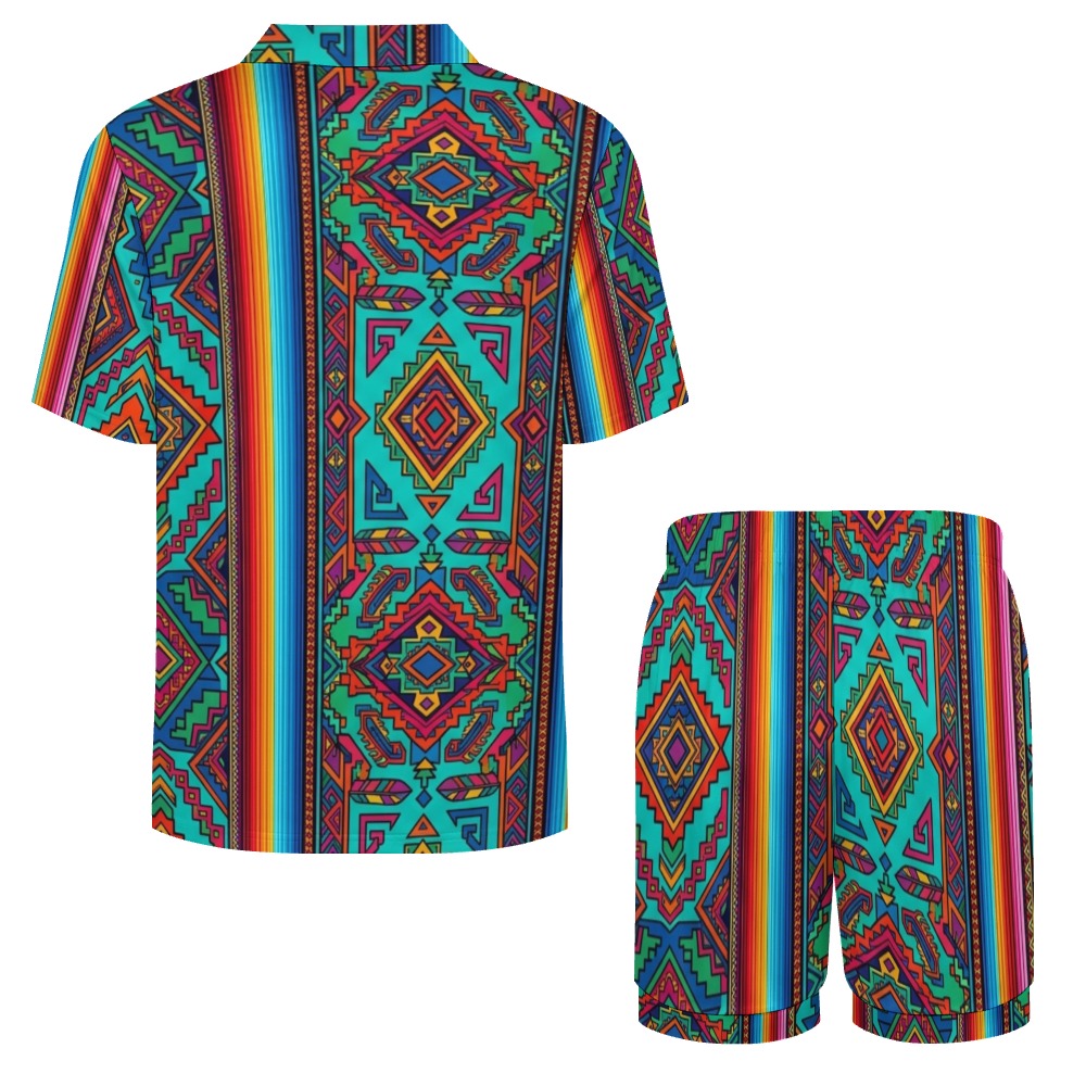 Aztec Latin Elements Embracing Cultuture Women's Short sleeved pajama set