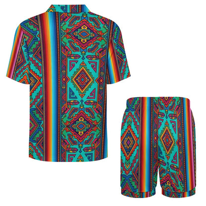 Aztec Latin Elements Embracing Cultuture Women's Short sleeved pajama set