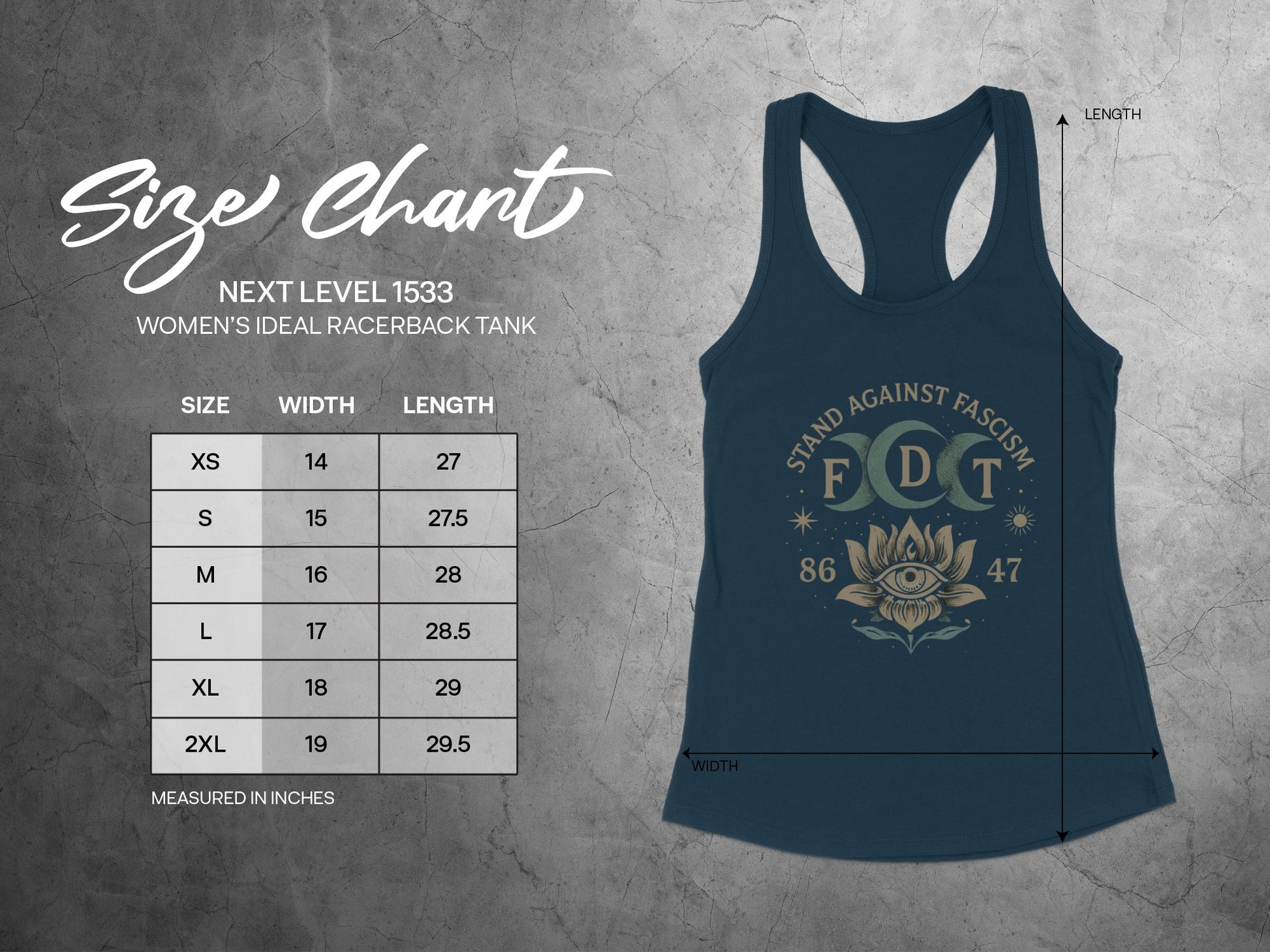 Stand Against Fascism Women's Ideal Racerback Tank