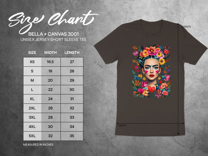 BELLA + CANVAS 3001 UNISEX Floral Face TEE product type