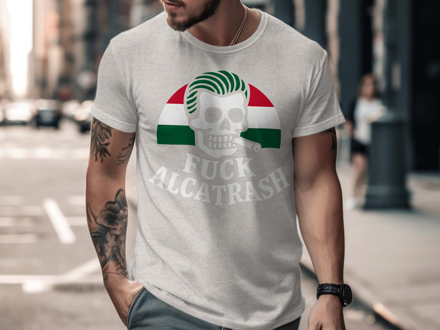 Fuck Alcatrash Skull Graphic Tee product type