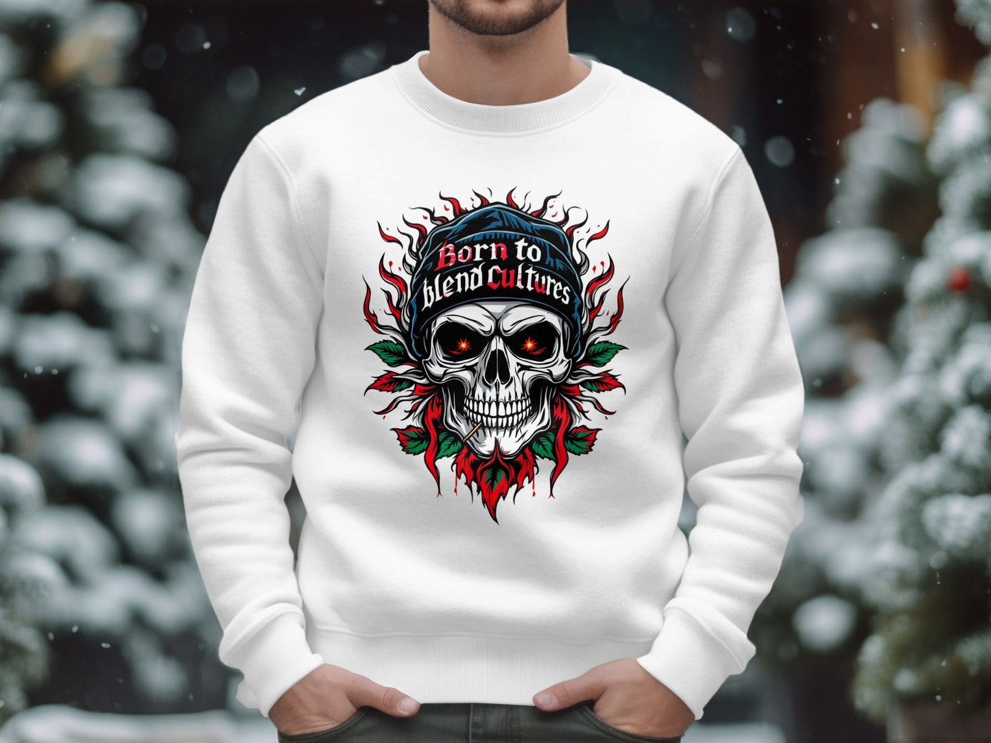 Born to Blend Cultures Skull Hoodie product