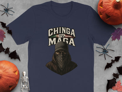 Bold Halloween Themed Chinga Tu Maga T-shirt product