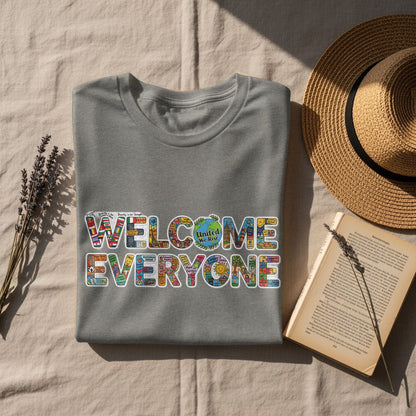 Welcome Everyone Graphic Casual Top Fashion Apparel