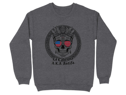 La Cabrona AKA Antifa Skull Design Graphic Pullover
