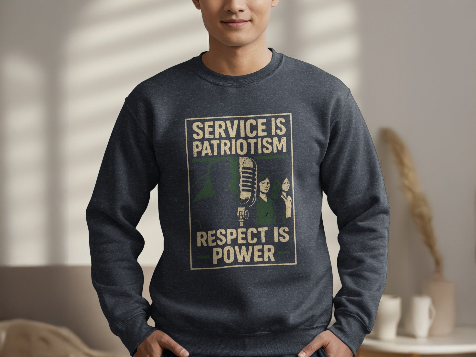 Service Is Patriotism Respect Is Power Sweatshirt product
