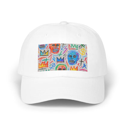 Colorful Faces Art Print White Baseball Cap product type