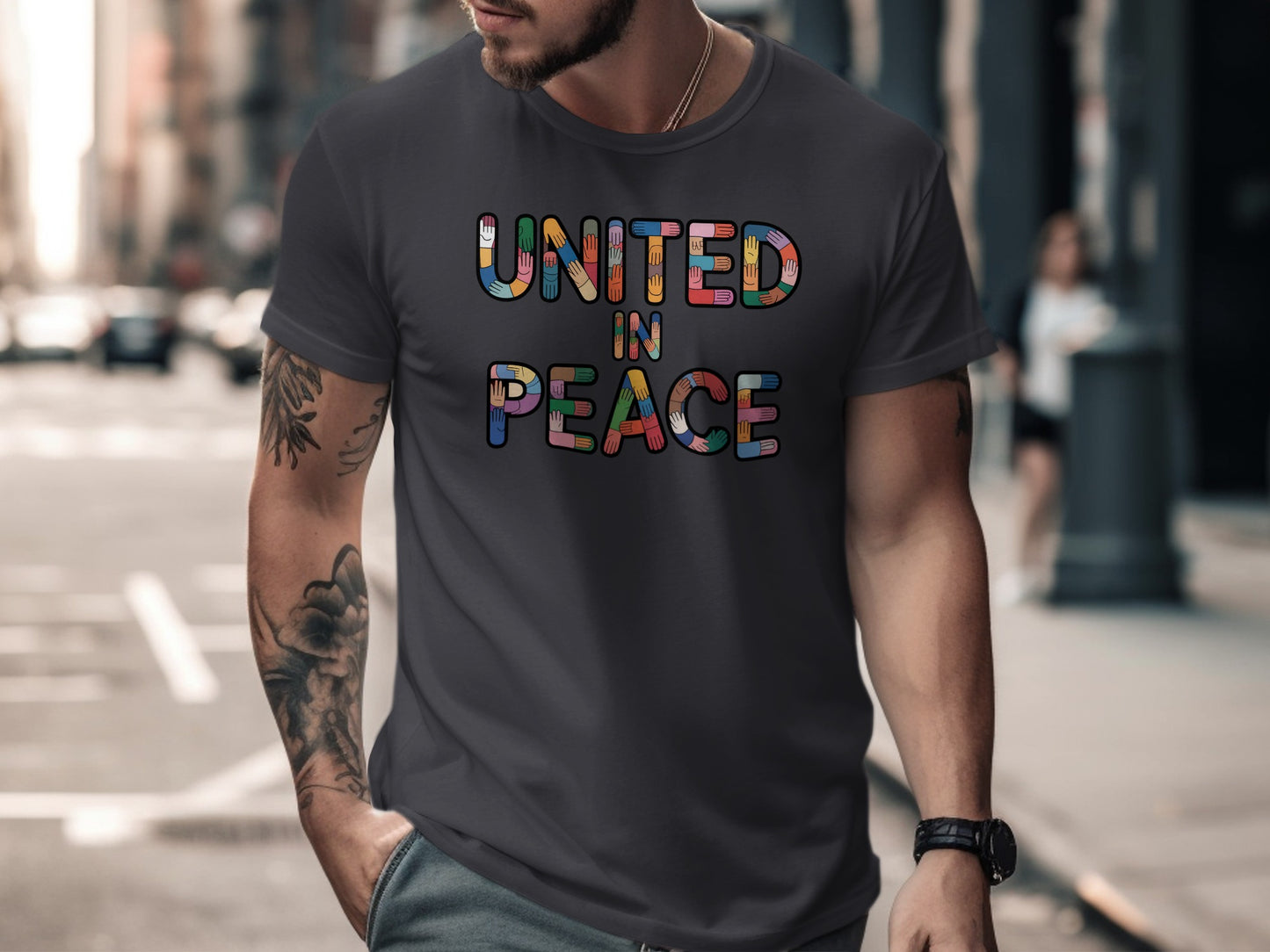 United In Peace Multicolor T-Shirt Men's Apparel