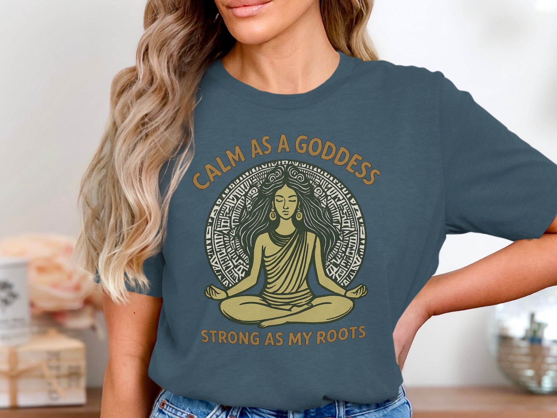 Calm As A Goddess Strong As My Roots T-shirt