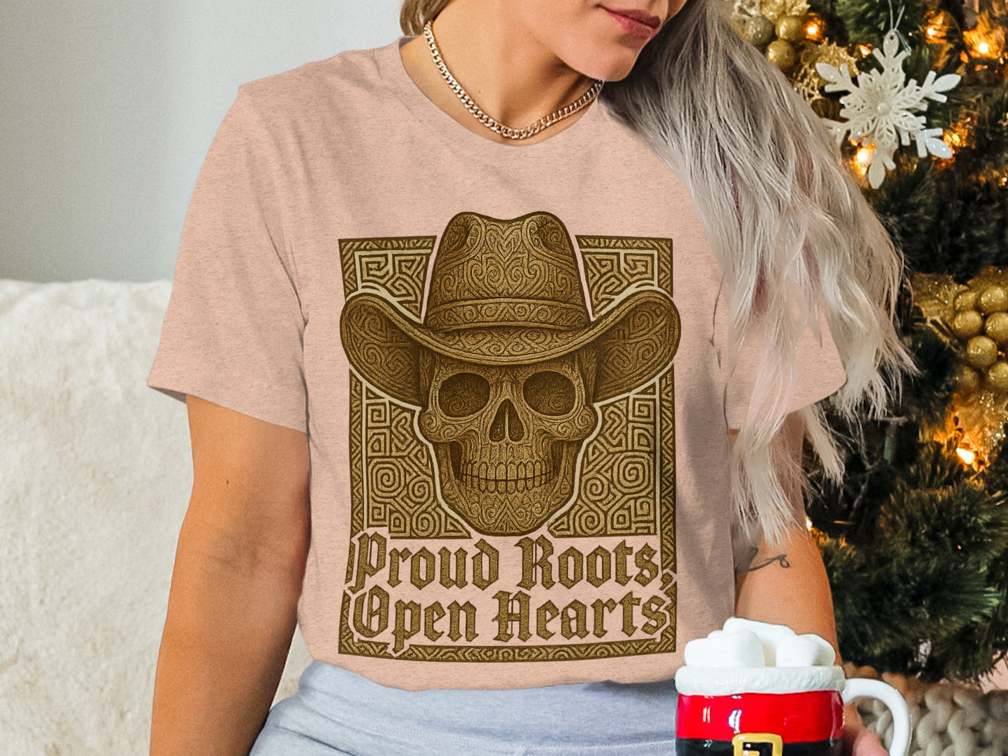 Proud Roots Open Hearts Skull T-shirt