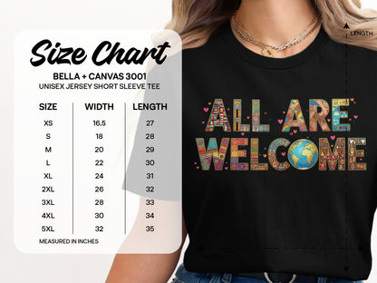 All Are Welcome Earth Design Unisex Short Sleeve Tee
