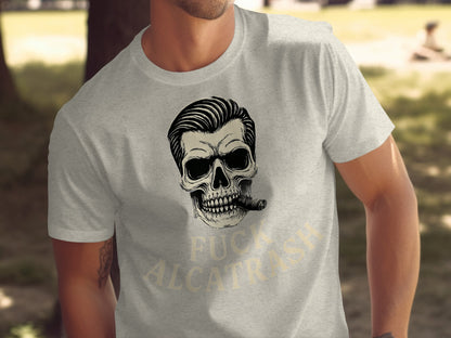 Stylish Skull Design F**k Alcatrash Slogan T-Shirt product type