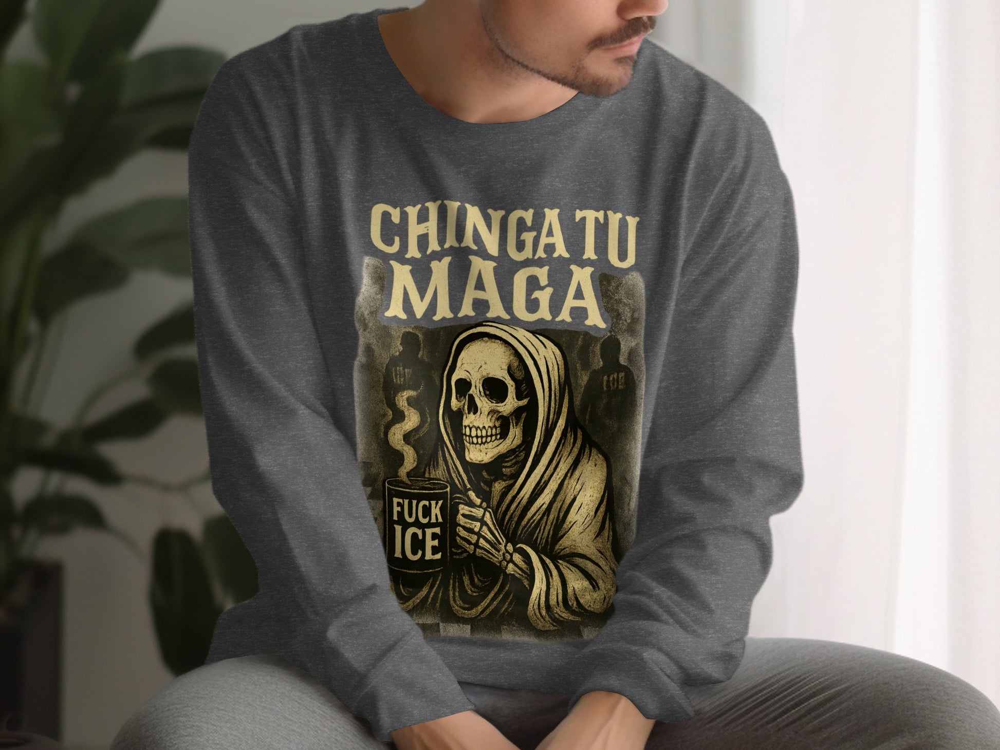Chinga Tu Maga Skeleton Graphic Sweatshirt product