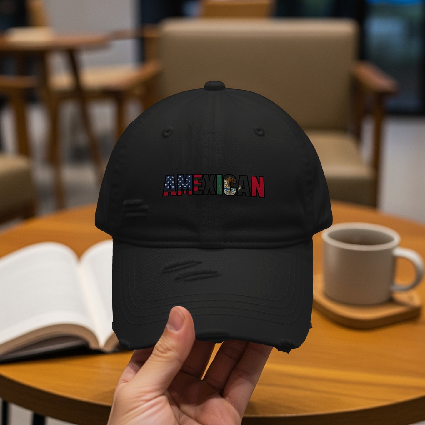 AMEXICAN Black Adjustable Baseball Cap Hat product