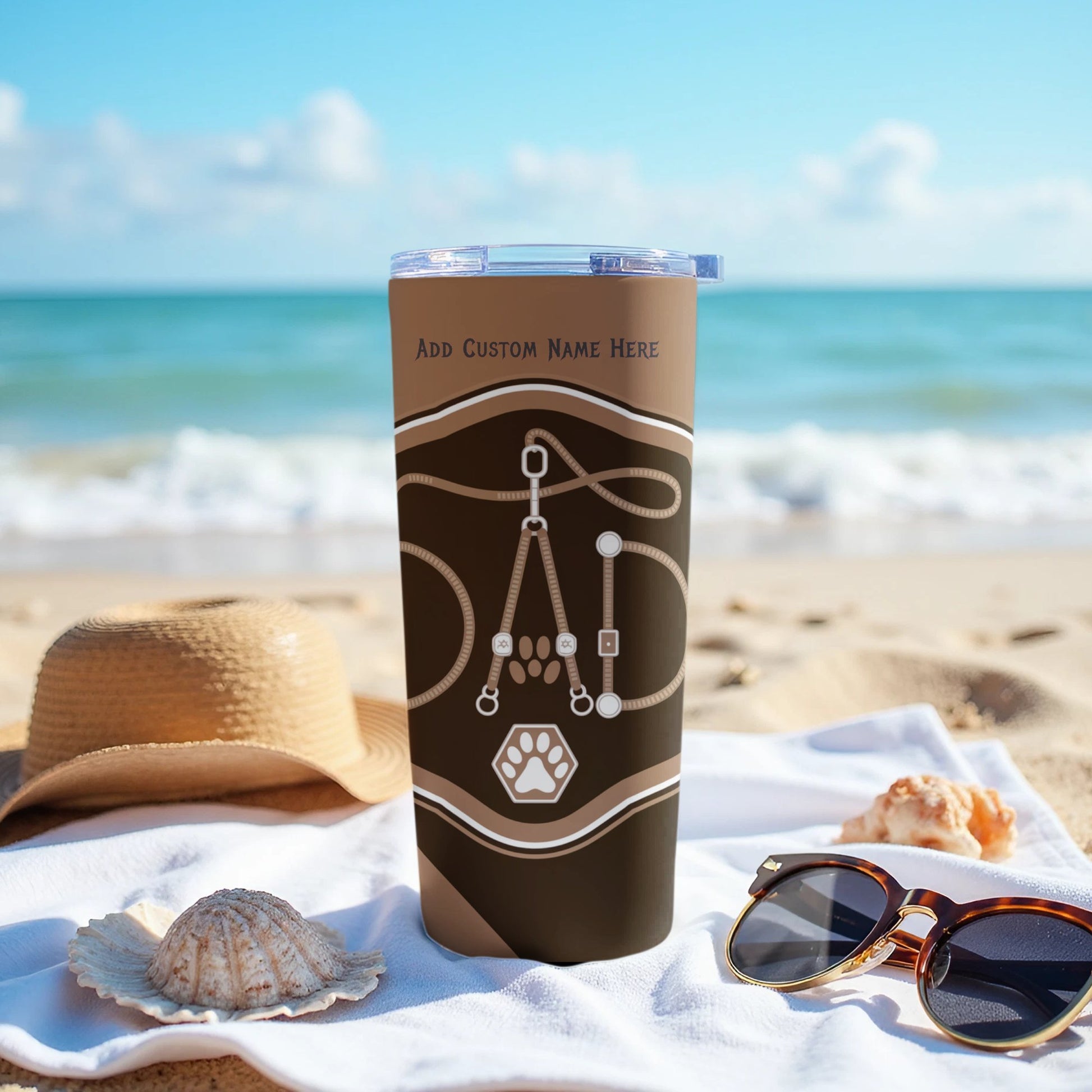 Personalized Dog Leash Design Tumbler Cup product type