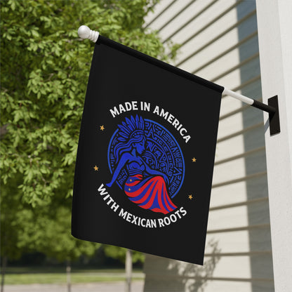 Made in America with Mexican Roots Flag Banner
