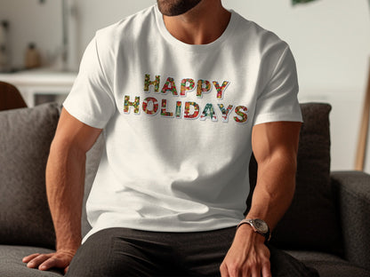 Festive Happy Holidays Graphic Tee for Holiday Cheer