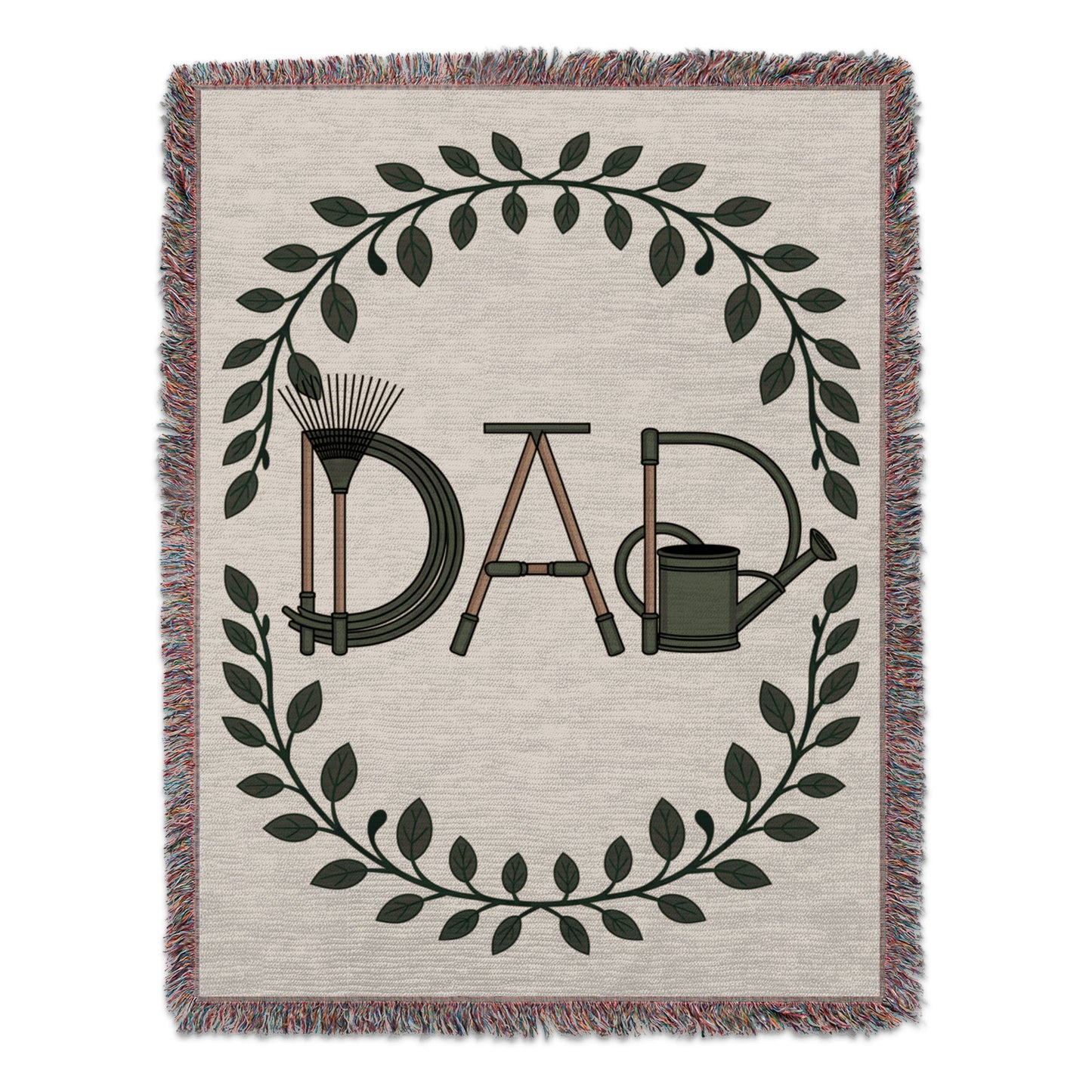 Dad Gardening Themed Woven Blanket Gift product type