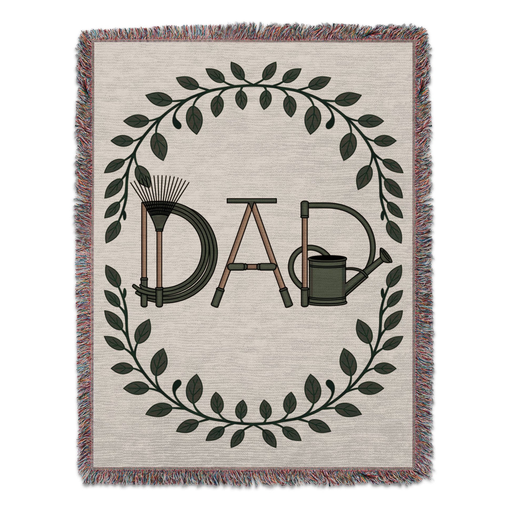 Dad Gardening Themed Woven Blanket Gift product type