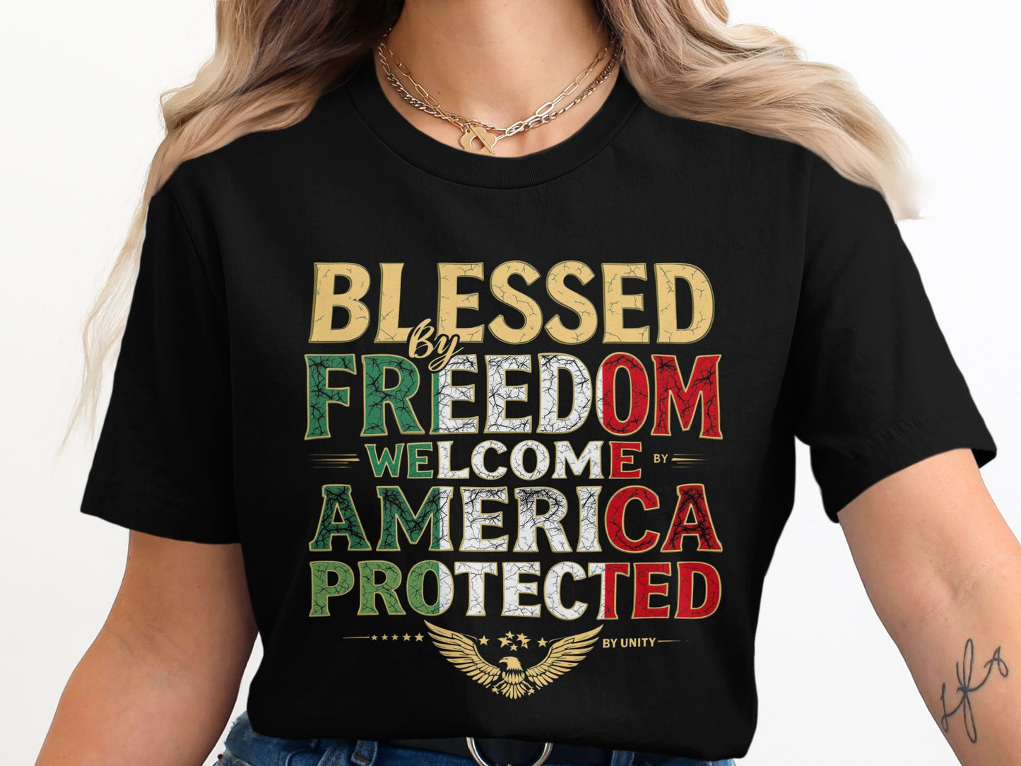 Blessed Freedom Welcome America Protected product type