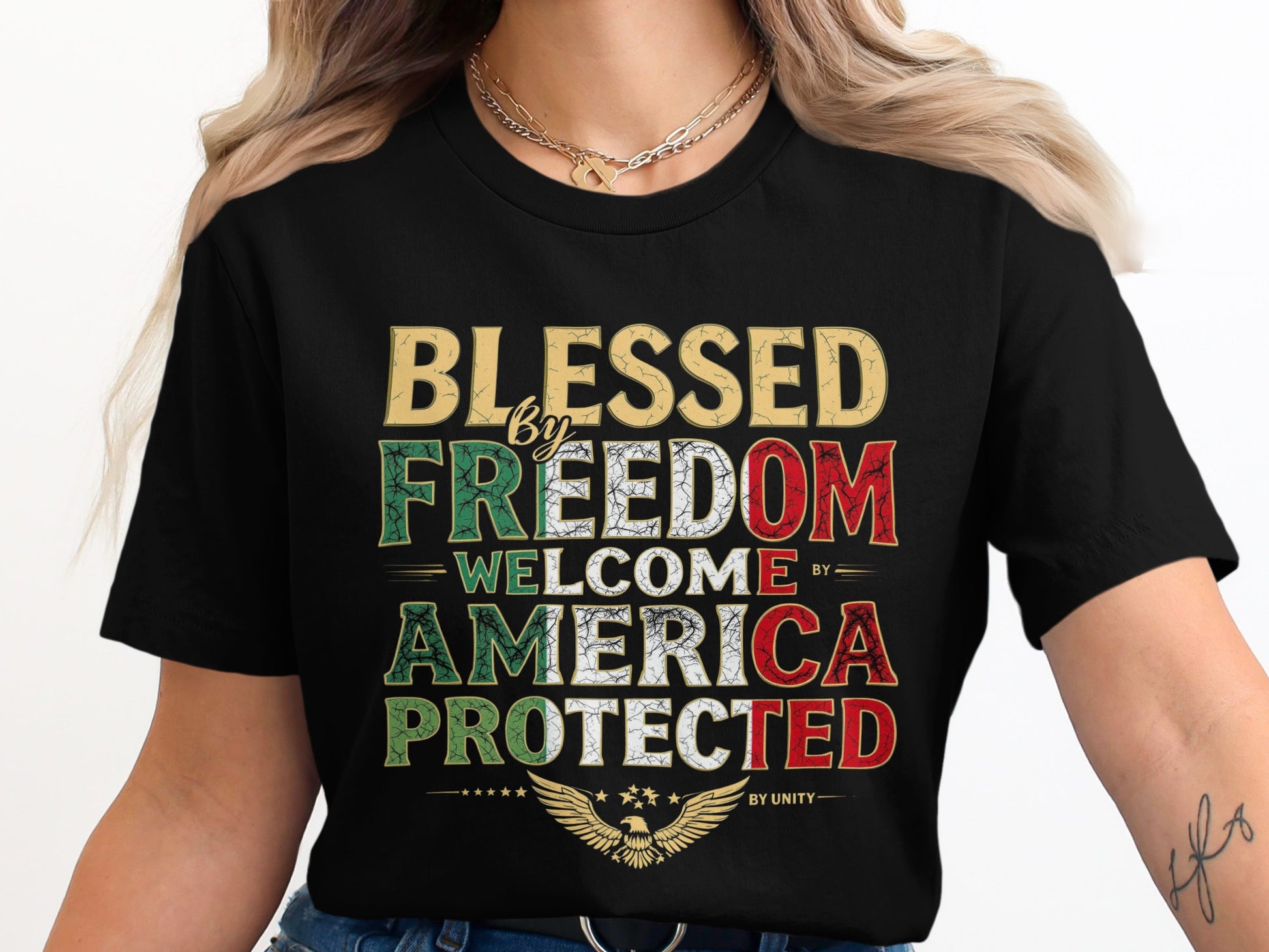Blessed Freedom Welcome America Protected product type