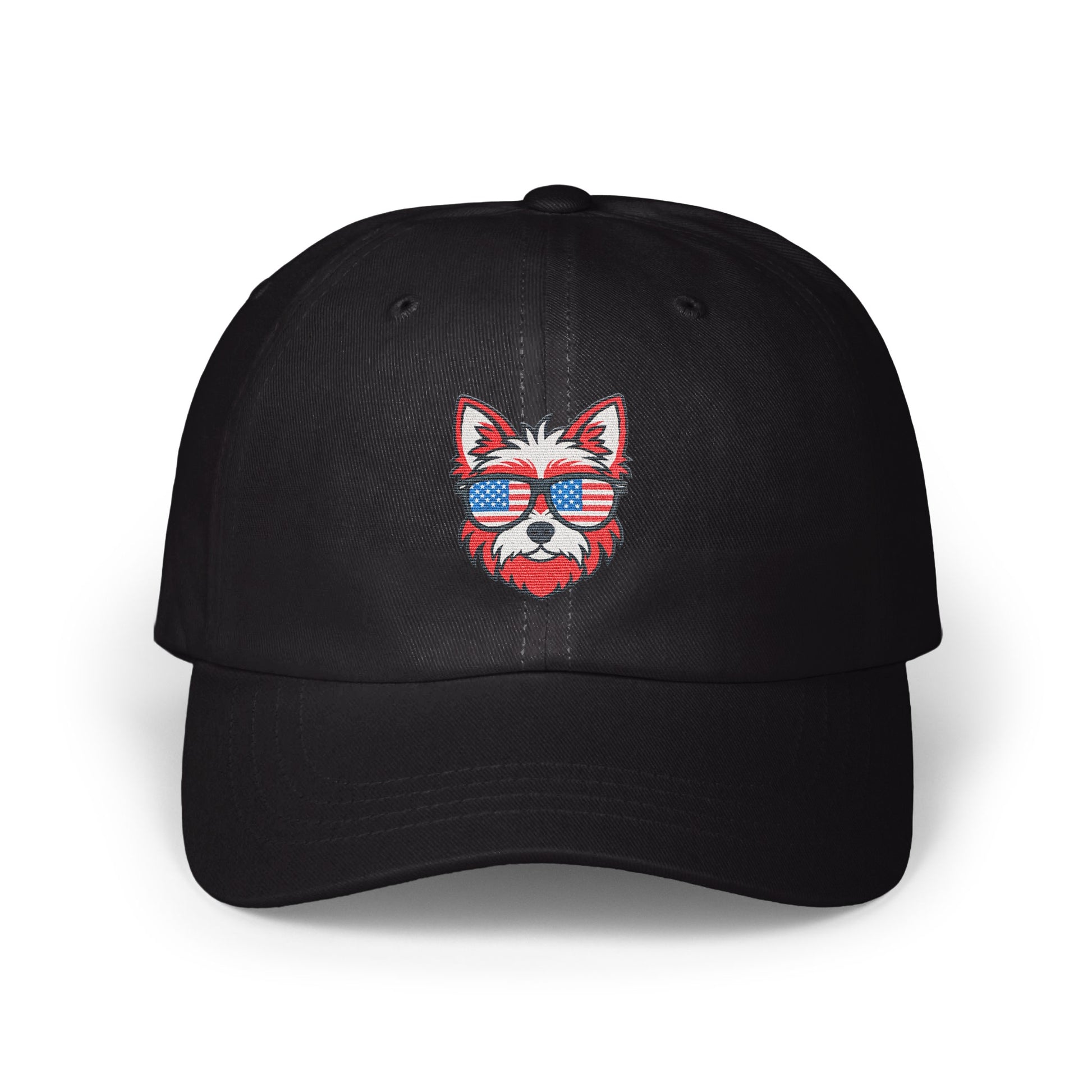 USA Sunglasses Cool Dog Embroidered Black Cap product type