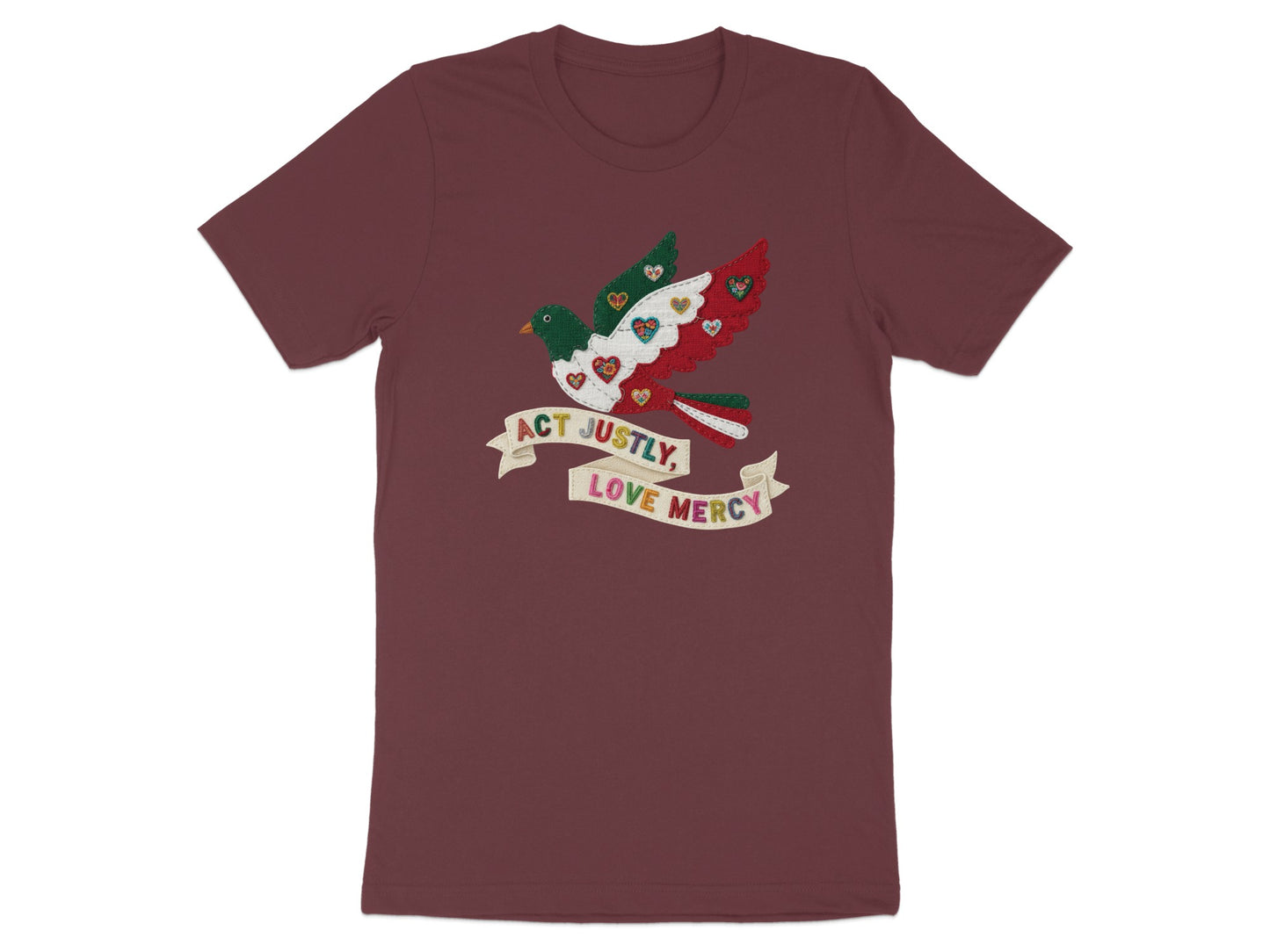 Act Justly Love Mercy Dove Artwork T-shirt