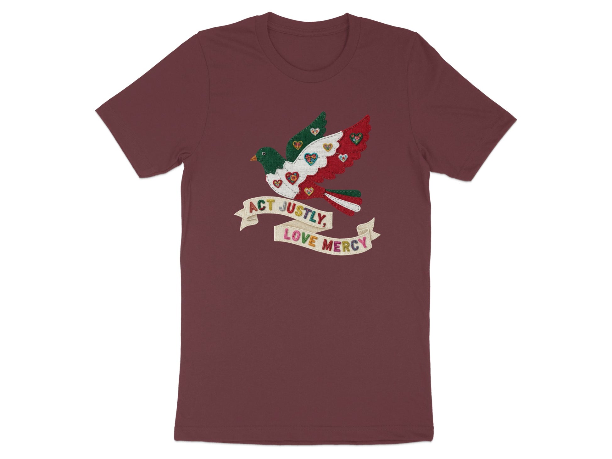 Act Justly Love Mercy Dove Artwork T-shirt