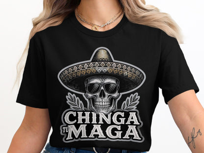 Unique Chinga Tu Maga Skull Graphic T-Shirt product