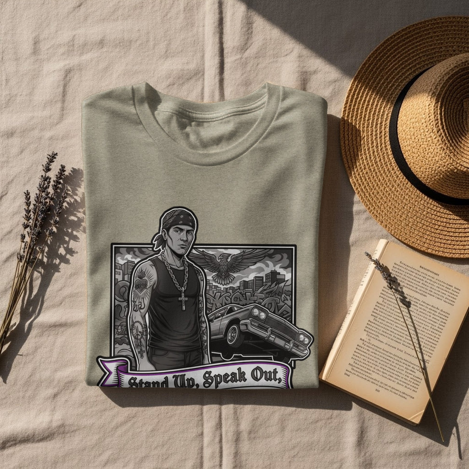 Stand Up Speak Out Statement Graphic Tee