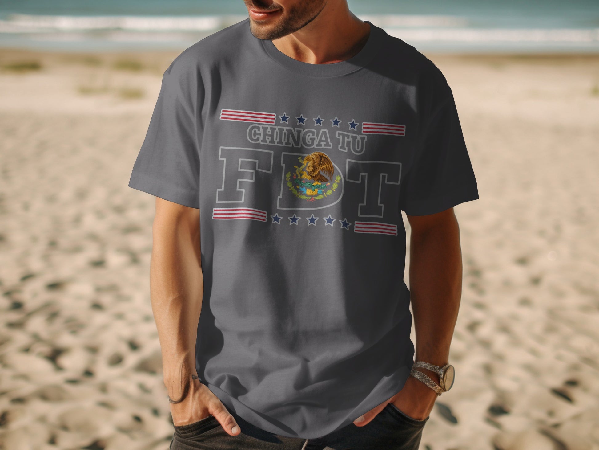 Chinga Tu California Republic Flag Graphic T-shirt product type