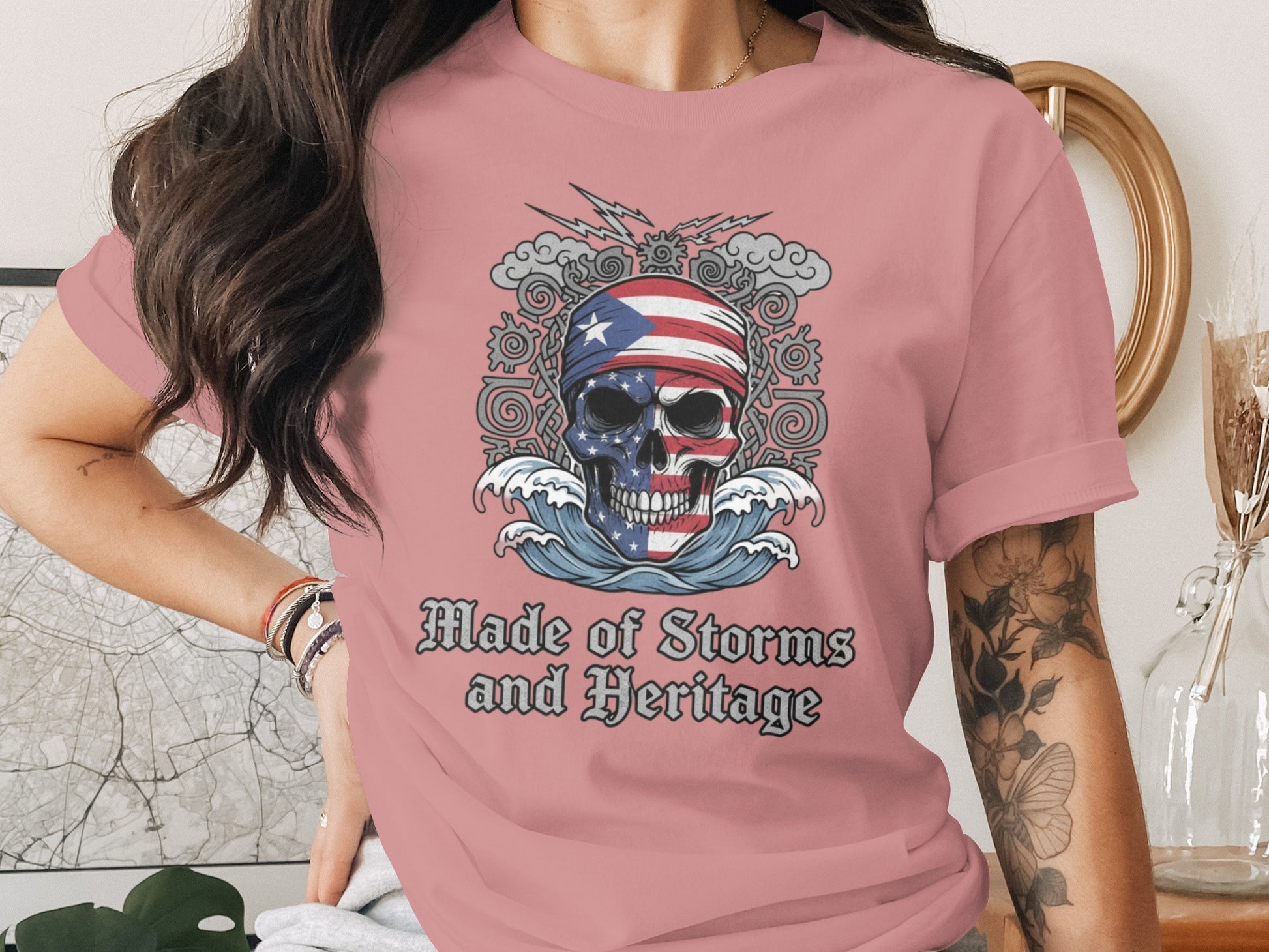 Made of Storms and Heritage Skull T-shirt