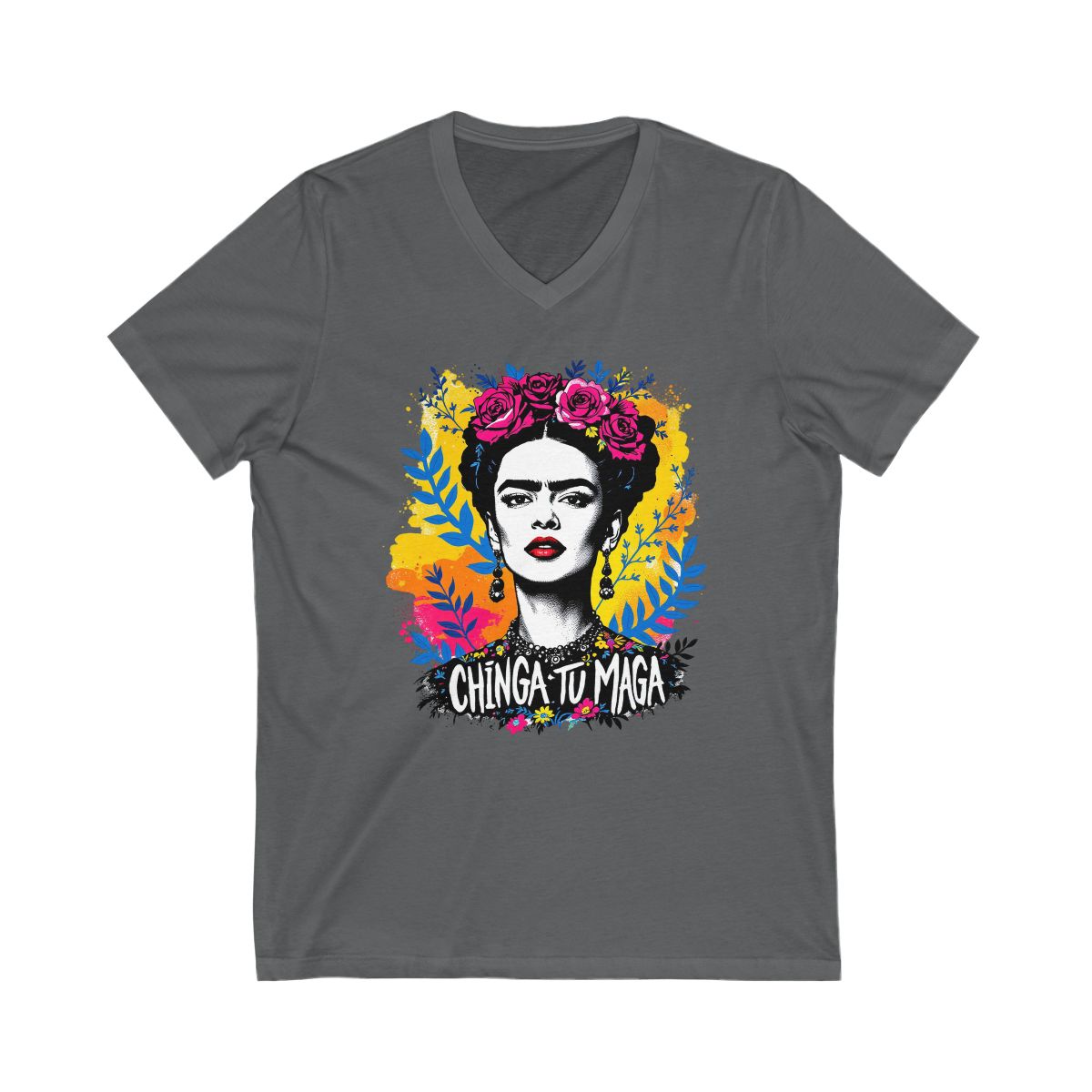 Chinga Tu Maga Graphic Design V-Neck T-Shirt product type