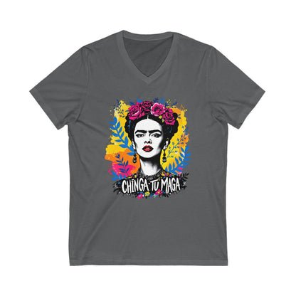 Chinga Tu Maga Graphic Design V-Neck T-Shirt product type
