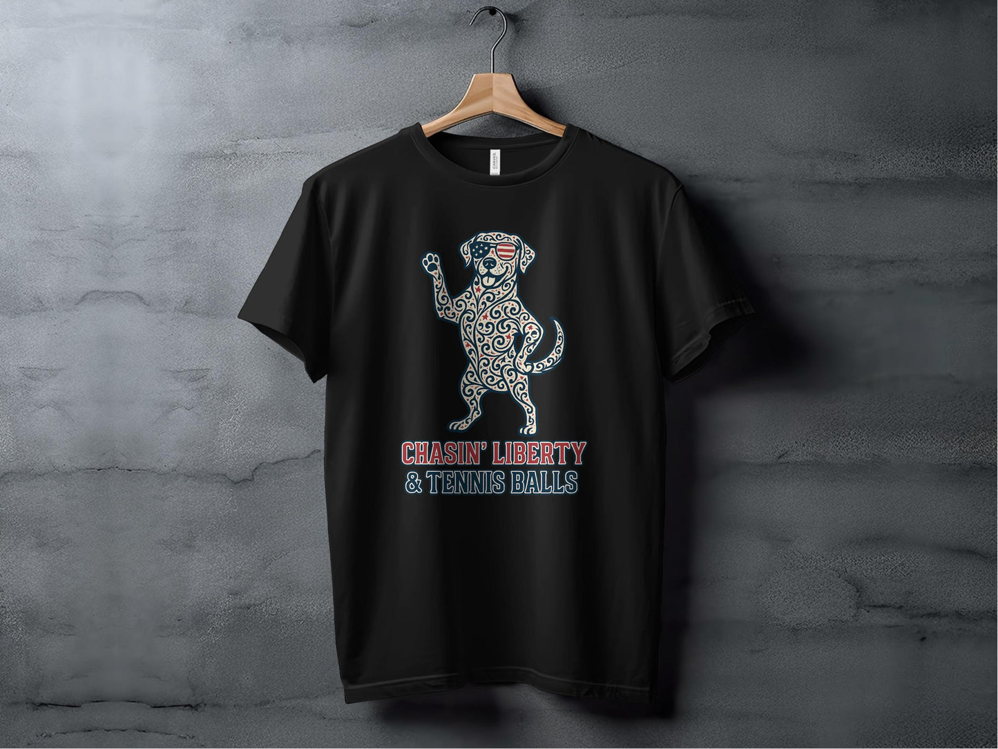 Chasin' Liberty and Tennis Balls Graphic T-Shirt product type