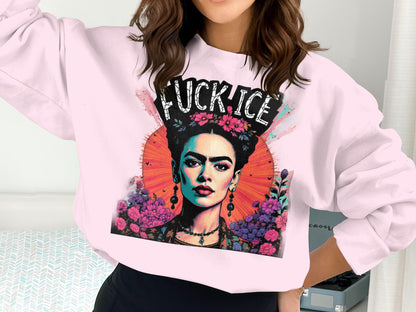 Vibrant portrait design featuring strong woman product