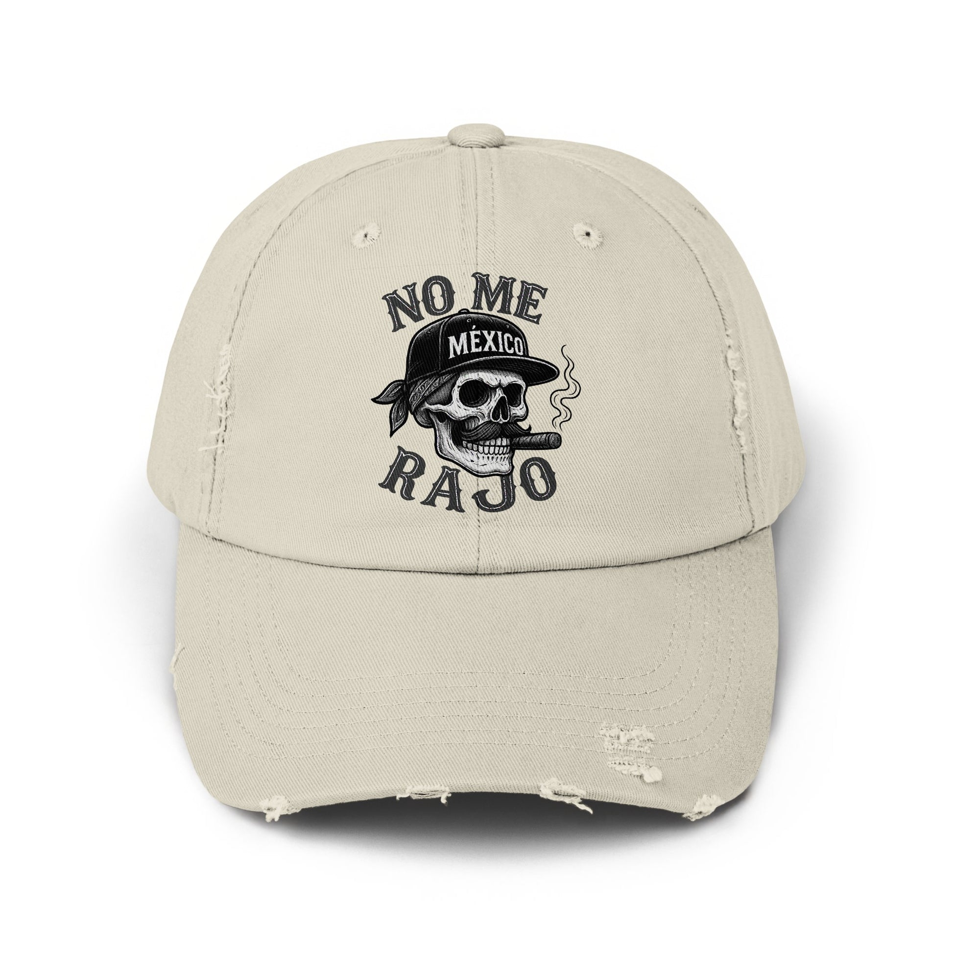 No Me Rajo Skull Graphic Embroidered Hat product type