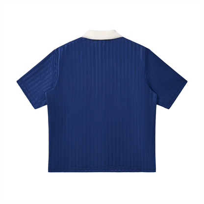 Chinga Tu Maga Contrast Collar Striped Soccer Jersey