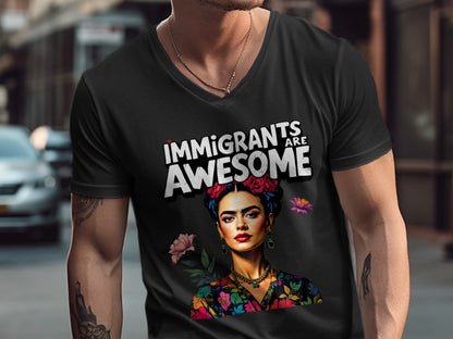 Immigrants Are Awesome Graphic Design T-shirt