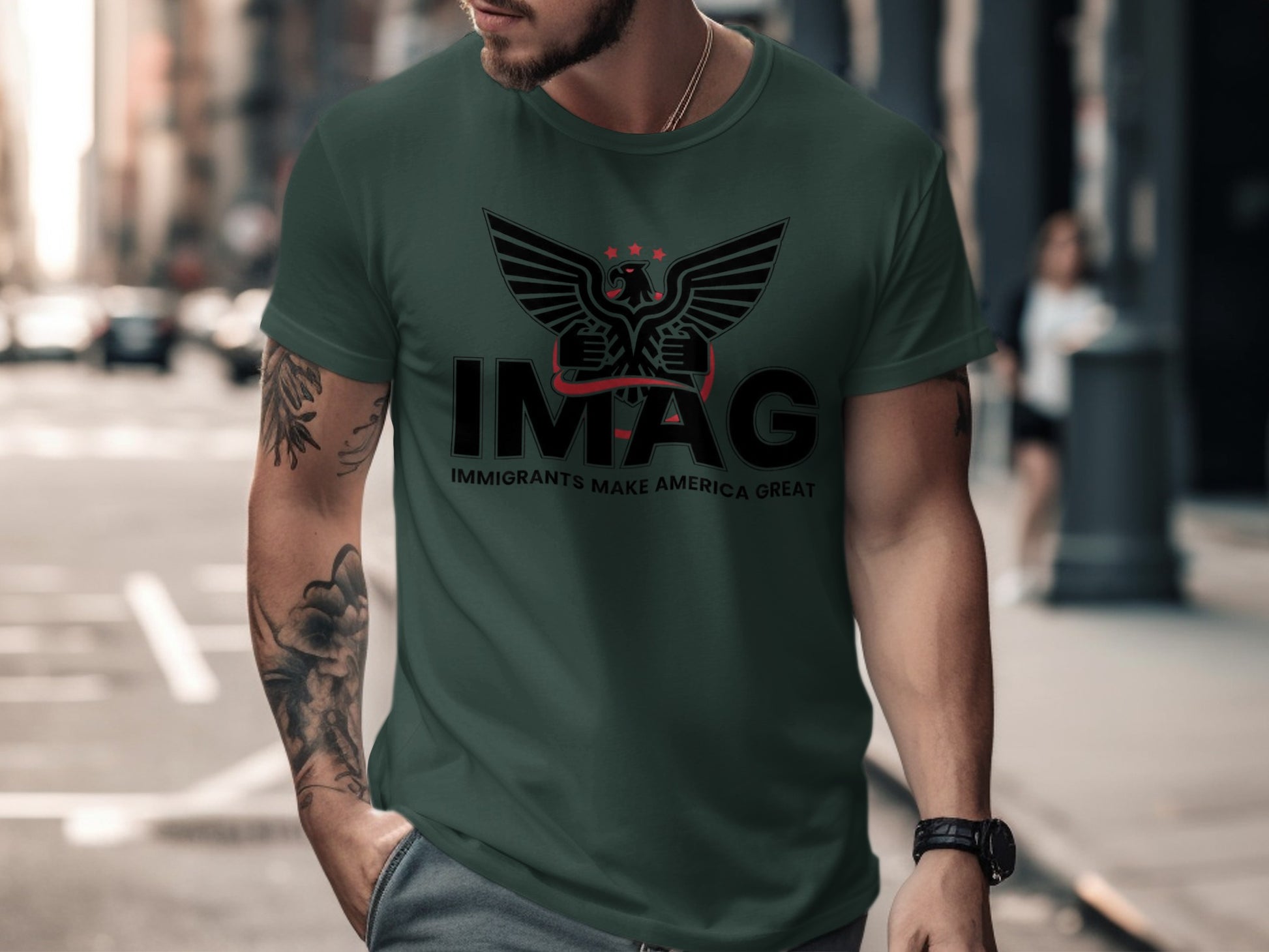 Immigrants Make America Great Eagle T-Shirt product