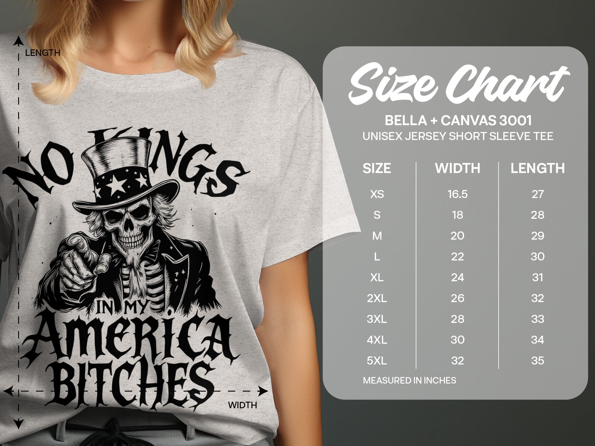 No Kings in My America Bitches Graphic T-Shirt product